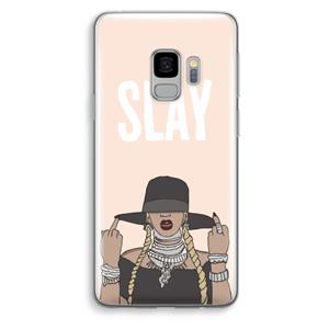 CaseCompany Slay All Day: Samsung Galaxy S9 Transparant Hoesje