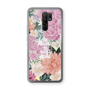 CaseCompany Kindness matters: Xiaomi Redmi 9 Transparant Hoesje