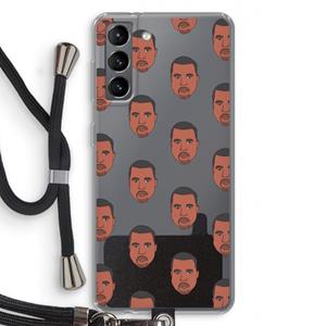 CaseCompany Kanye Call Me℃: Samsung Galaxy S21 Transparant Hoesje met koord