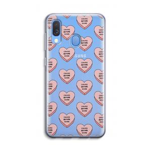 CaseCompany Chicks before dicks: Samsung Galaxy A40 Transparant Hoesje