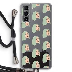 CaseCompany King Kylie: Samsung Galaxy S21 Transparant Hoesje met koord