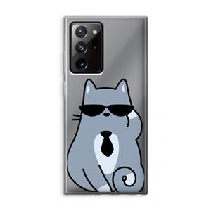 CaseCompany Cool cat: Samsung Galaxy Note 20 Ultra / Note 20 Ultra 5G Transparant Hoesje