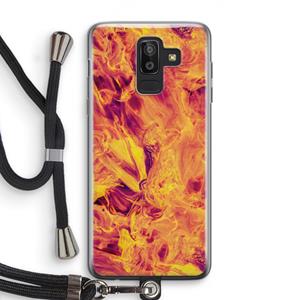 CaseCompany Eternal Fire: Samsung Galaxy J8 (2018) Transparant Hoesje met koord