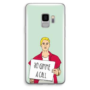 CaseCompany Gimme a call: Samsung Galaxy S9 Transparant Hoesje