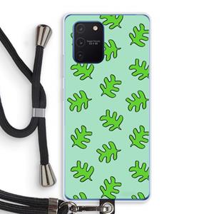 CaseCompany Groene blaadjes: Samsung Galaxy Note 10 Lite Transparant Hoesje met koord