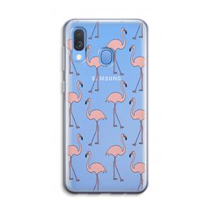 CaseCompany Anything Flamingoes: Samsung Galaxy A40 Transparant Hoesje