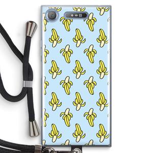 CaseCompany Bananas: Sony Xperia XZ1 Transparant Hoesje met koord