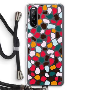CaseCompany Colored Giraffe: Sony Sony Xperia 10 III Transparant Hoesje met koord
