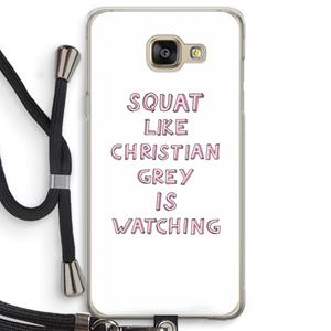 CaseCompany Christian Grey: Samsung Galaxy A5 (2016) Transparant Hoesje met koord