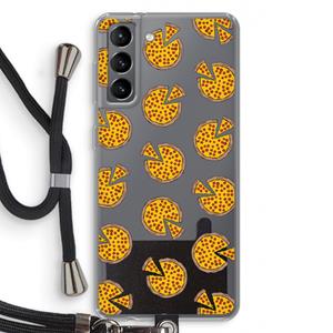 CaseCompany You Had Me At Pizza: Samsung Galaxy S21 Transparant Hoesje met koord