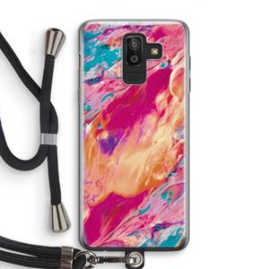 CaseCompany Pastel Echoes: Samsung Galaxy J8 (2018) Transparant Hoesje met koord