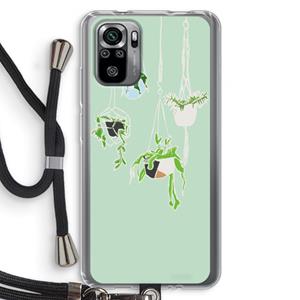 CaseCompany Hang In There: Xiaomi Redmi Note 10S Transparant Hoesje met koord