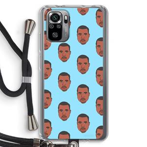 CaseCompany Kanye Call Me℃: Xiaomi Redmi Note 10S Transparant Hoesje met koord