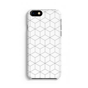 CaseCompany Zwart-witte kubussen: iPhone 8 Volledig Geprint Hoesje