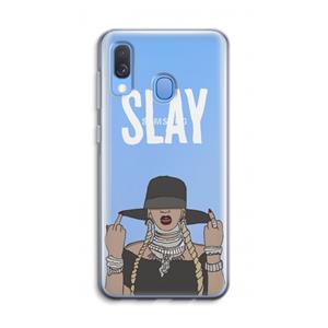 CaseCompany Slay All Day: Samsung Galaxy A40 Transparant Hoesje