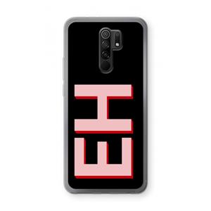 CaseCompany Monogram: Xiaomi Redmi 9 Transparant Hoesje