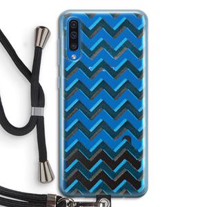 CaseCompany Onderbroken lijn: Samsung Galaxy A50 Transparant Hoesje met koord