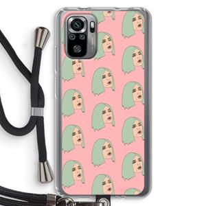 CaseCompany King Kylie: Xiaomi Redmi Note 10S Transparant Hoesje met koord