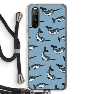 CaseCompany Narwhal: Sony Sony Xperia 10 III Transparant Hoesje met koord