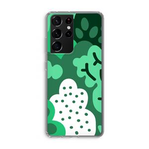 CaseCompany Bushes: Samsung Galaxy S21 Ultra Transparant Hoesje
