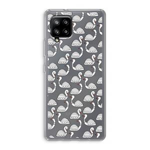 CaseCompany Zwanen: Samsung Galaxy A42 5G Transparant Hoesje