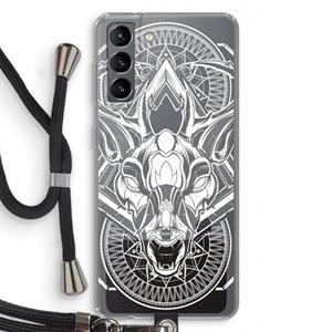 CaseCompany Oh Deer: Samsung Galaxy S21 Transparant Hoesje met koord