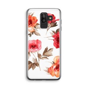 CaseCompany Roosjes: Samsung Galaxy J8 (2018) Transparant Hoesje
