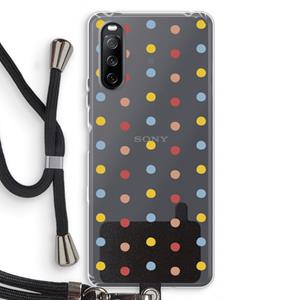 CaseCompany Bollen: Sony Sony Xperia 10 III Transparant Hoesje met koord