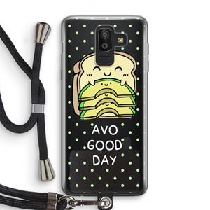 CaseCompany Avo Good Day: Samsung Galaxy J8 (2018) Transparant Hoesje met koord