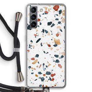 CaseCompany Terrazzo N°4: Samsung Galaxy S21 Transparant Hoesje met koord