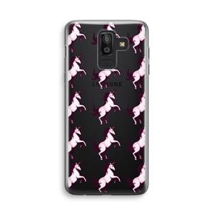 CaseCompany Musketon Unicorn: Samsung Galaxy J8 (2018) Transparant Hoesje