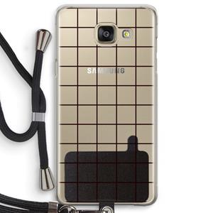 CaseCompany Rooster: Samsung Galaxy A5 (2016) Transparant Hoesje met koord