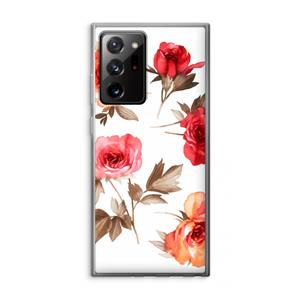 CaseCompany Roosjes: Samsung Galaxy Note 20 Ultra / Note 20 Ultra 5G Transparant Hoesje