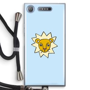 CaseCompany Kleine leeuw: Sony Xperia XZ1 Transparant Hoesje met koord