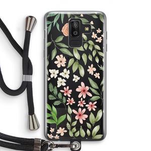 CaseCompany Botanical sweet flower heaven: Samsung Galaxy J8 (2018) Transparant Hoesje met koord