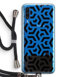 CaseCompany Crazy pattern: Samsung Galaxy A50 Transparant Hoesje met koord