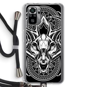 CaseCompany Oh Deer: Xiaomi Redmi Note 10S Transparant Hoesje met koord