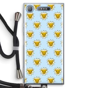CaseCompany Leeuwenkoppen: Sony Xperia XZ1 Transparant Hoesje met koord