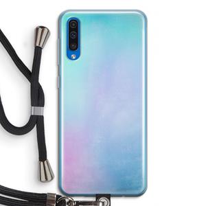 CaseCompany mist pastel: Samsung Galaxy A50 Transparant Hoesje met koord