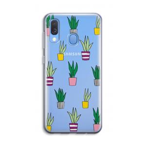 CaseCompany Sanseveria: Samsung Galaxy A40 Transparant Hoesje