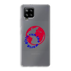 CaseCompany Run The World: Samsung Galaxy A42 5G Transparant Hoesje