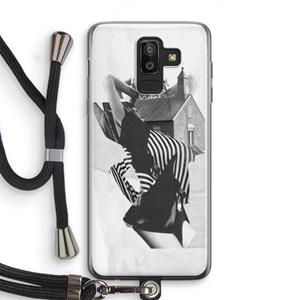 CaseCompany House: Samsung Galaxy J8 (2018) Transparant Hoesje met koord