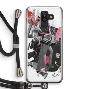 CaseCompany Dissimulation du réel: Samsung Galaxy J8 (2018) Transparant Hoesje met koord