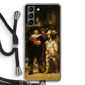 CaseCompany De Nachtwacht: Samsung Galaxy S21 Transparant Hoesje met koord