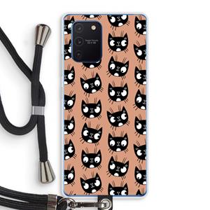 CaseCompany Kat: Samsung Galaxy Note 10 Lite Transparant Hoesje met koord