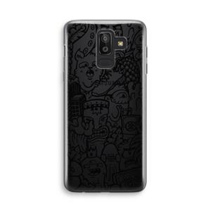 CaseCompany Vexx Black Mixtape: Samsung Galaxy J8 (2018) Transparant Hoesje