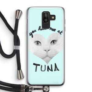 CaseCompany You had me at tuna: Samsung Galaxy J8 (2018) Transparant Hoesje met koord