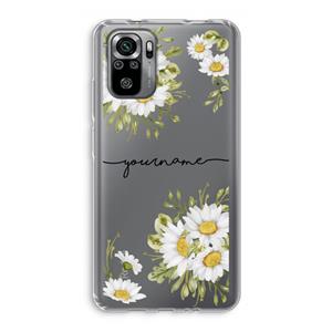 CaseCompany Daisies: Xiaomi Redmi Note 10S Transparant Hoesje