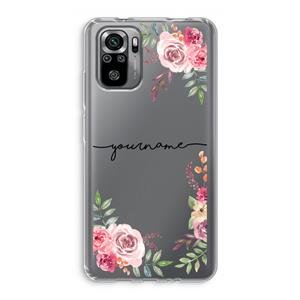 CaseCompany Rozen: Xiaomi Redmi Note 10S Transparant Hoesje