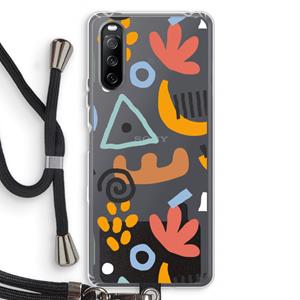 CaseCompany Abstract: Sony Sony Xperia 10 III Transparant Hoesje met koord